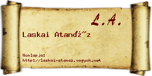 Laskai Atanáz névjegykártya